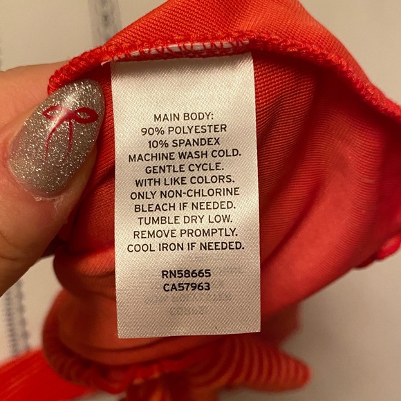 Leith Vibrant Red Ruffled Top - Picture 4 of 4